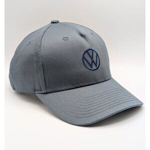 Volkswagen VW Driver Gear Hat Cap Strap Back Adjustable Gray Blue Mechanic Wear